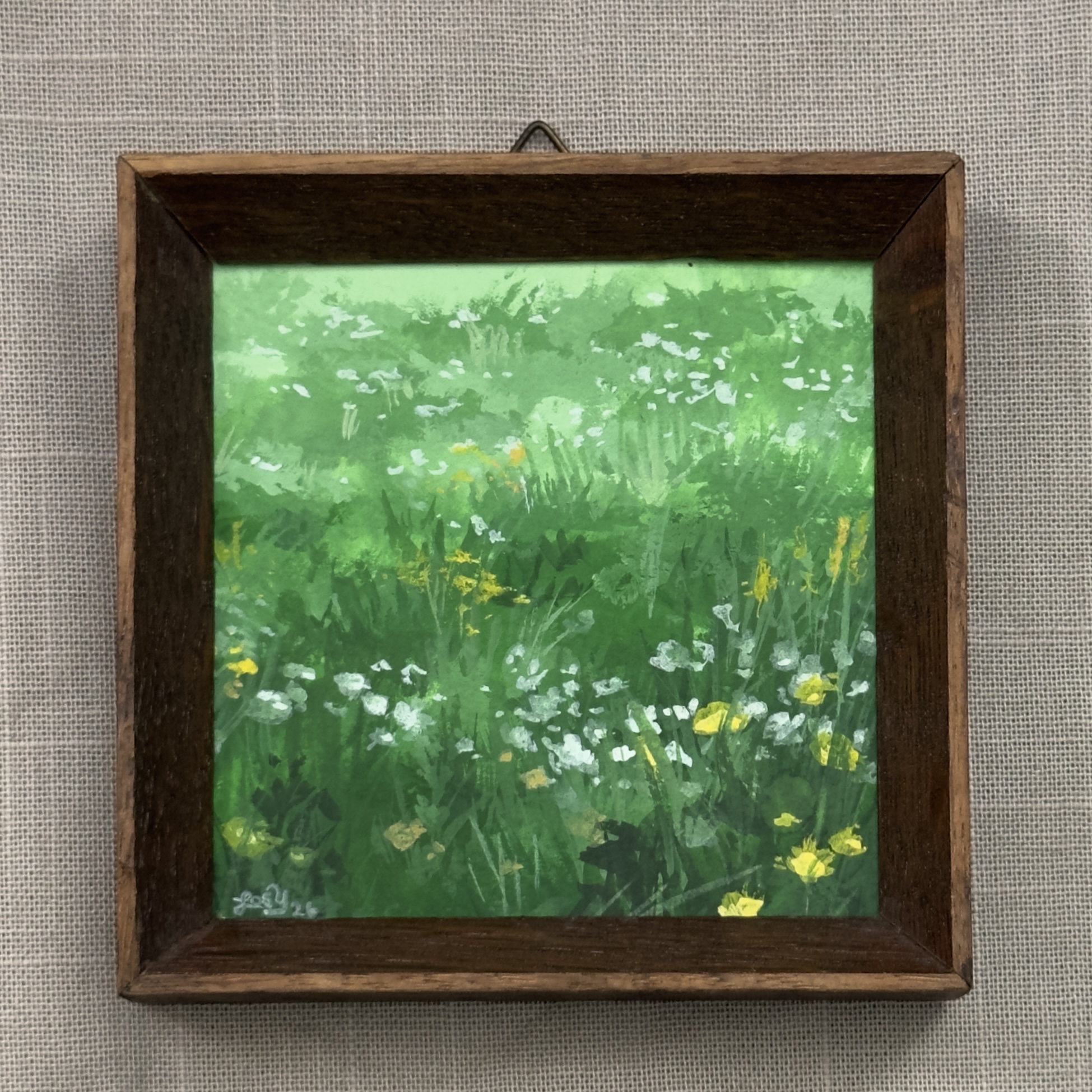 Ein Fleck Grün inkl. Rahmen