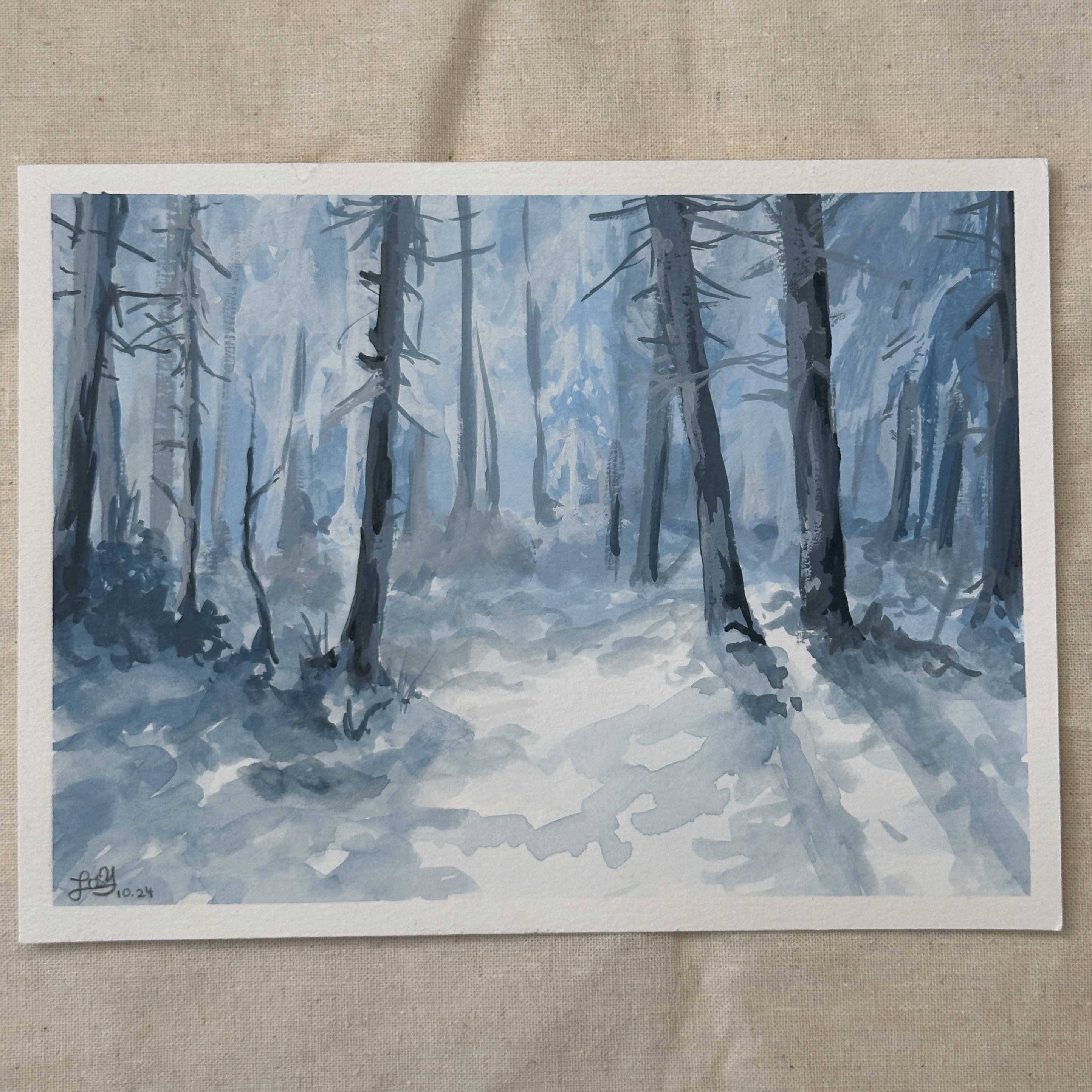 Eisige Stille im Wald
