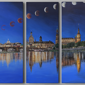 Acrylic painting - Dresden 1x1