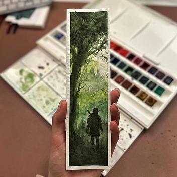 Aquarell - Lesezeichen